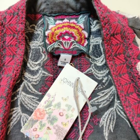 NWT - Johnny Was Women's Camille Embroidered Draped Cardigan - Picture 3 of 6